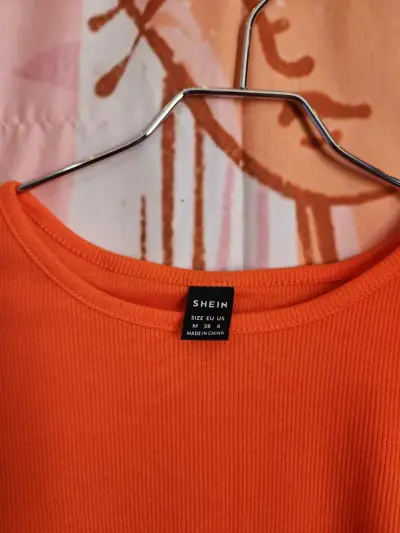 Polera Crop Top Naranja Mujer - miniatura 4
