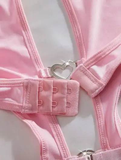 Body rosa de encaje con diseño sexy - miniatura 4