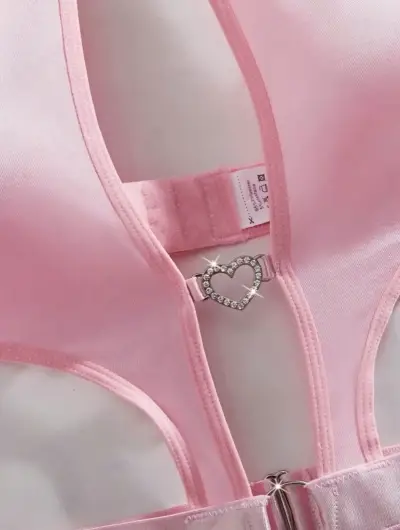 Body rosa de encaje con diseño sexy - miniatura 5