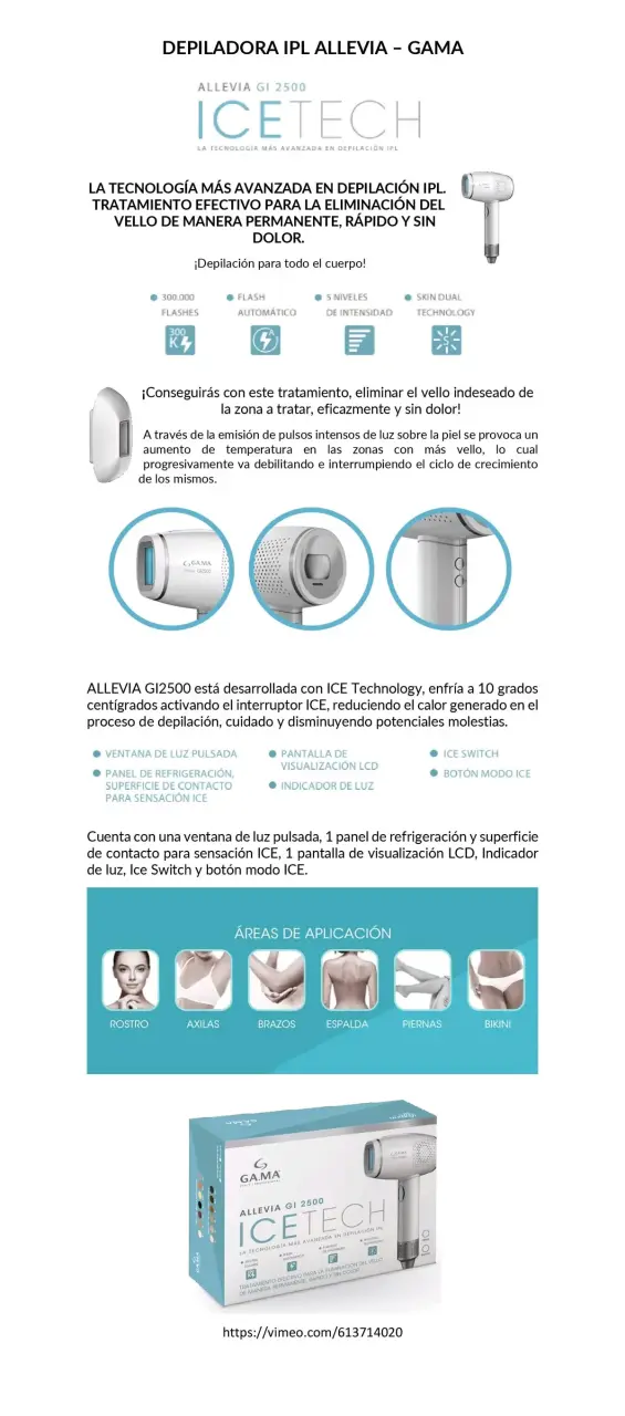 Depiladora IPL Gama Alleva GZ2500 con Ice Techno - 2