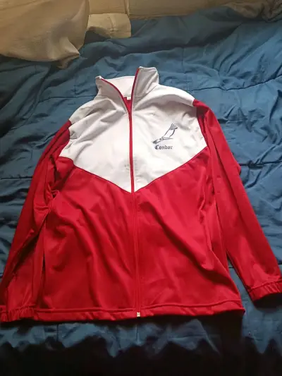Chaqueta deportiva roja y blanca Cóndor - miniatura 1