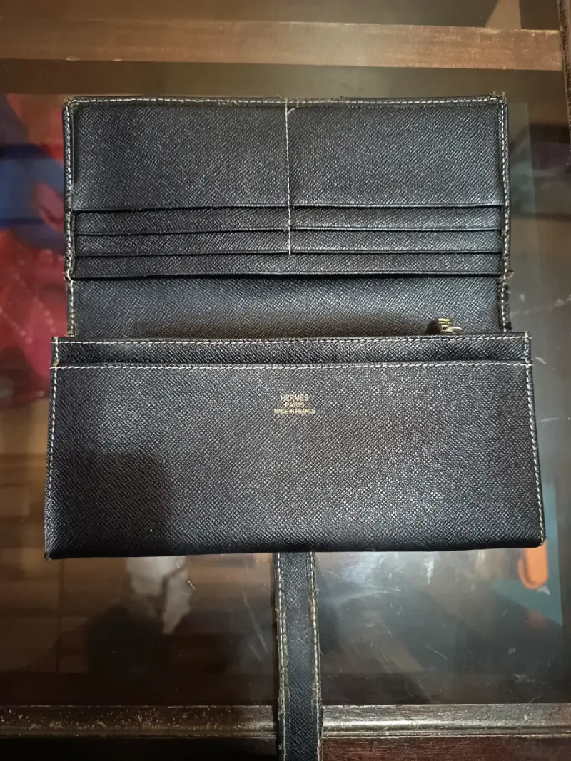 Cartera  negra inspiración de alta calidad Hermès - 3