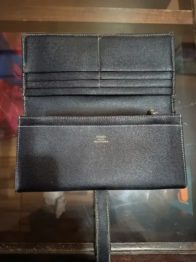 Cartera  negra inspiración de alta calidad Hermès - miniatura 3