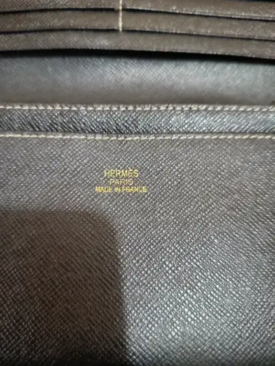 Cartera  negra inspiración de alta calidad Hermès - miniatura 4