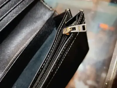 Cartera  negra inspiración de alta calidad Hermès - miniatura 5