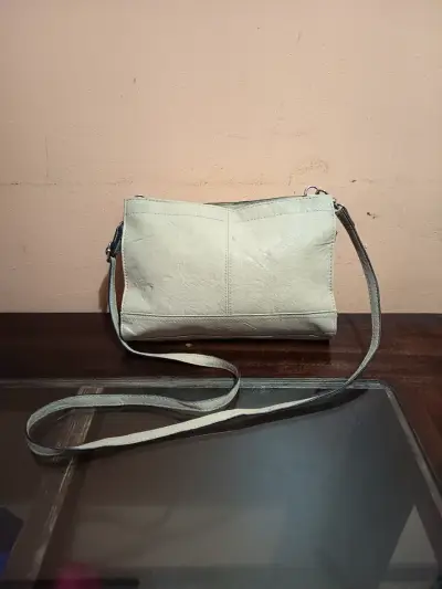 Cartera cruzada marca Bueno color beige - miniatura 1