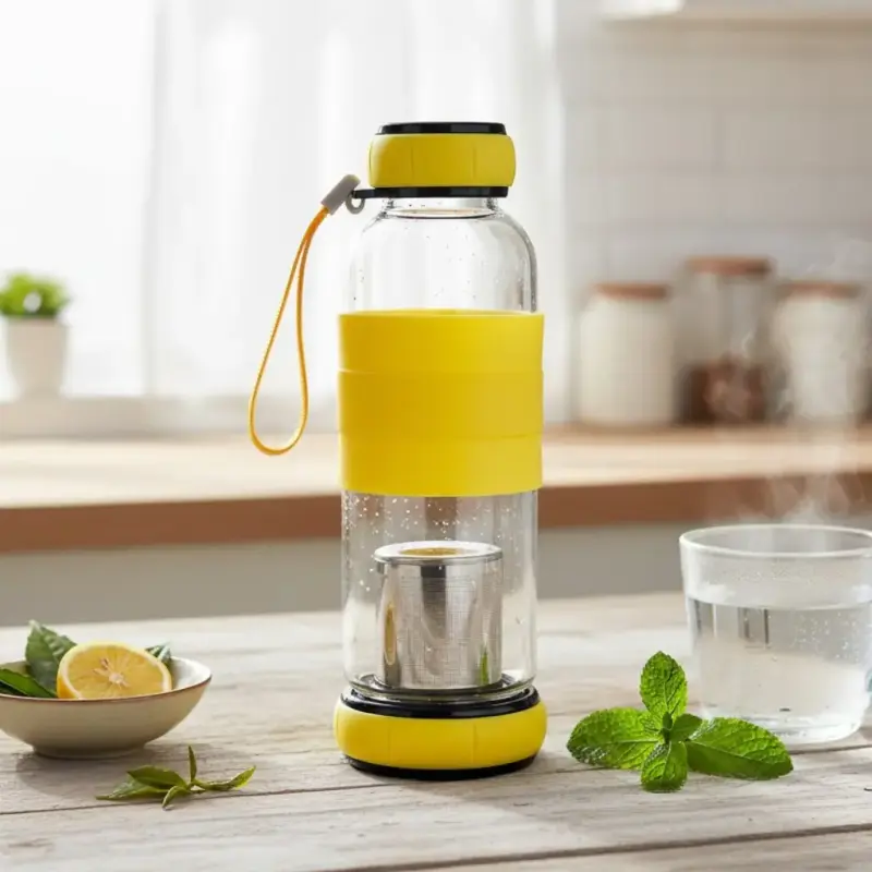 Botella de vidrio con infusor de té 500 ml - 5