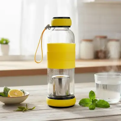 Botella de vidrio con infusor de té 500 ml - miniatura 5