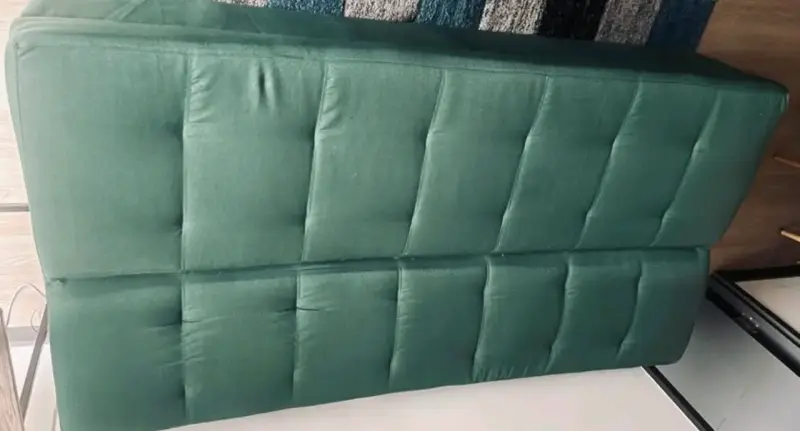 Sofá cama verde con almacenamiento - 2