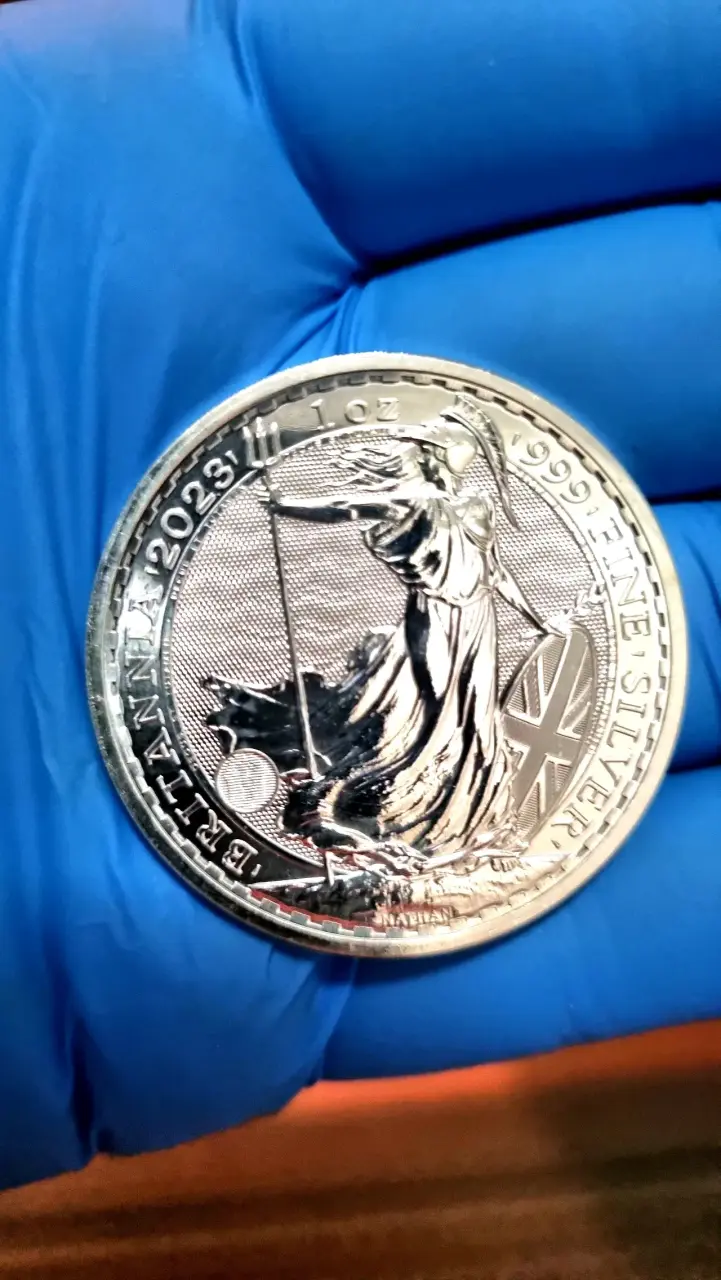 Moneda 2 libras Reino Unido. Una Onza Plata Pura. - 2