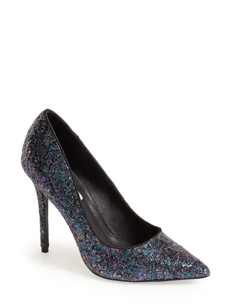 Zapatos de Tacón Alto con Brillo para Mujer - 1