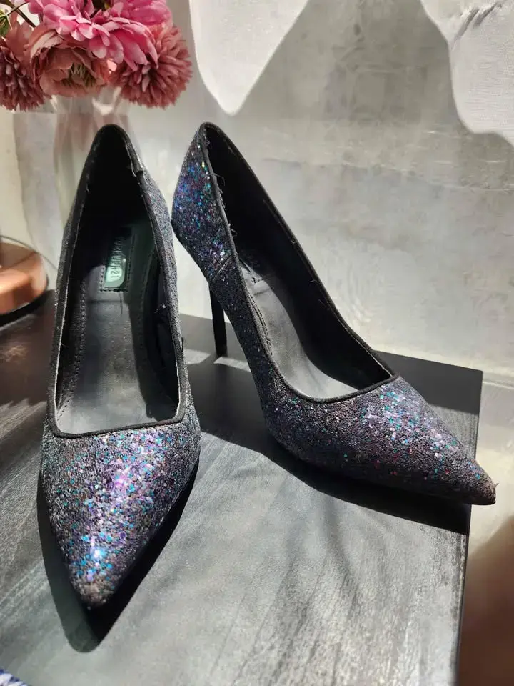Zapatos de Tacón Alto con Brillo para Mujer - 6