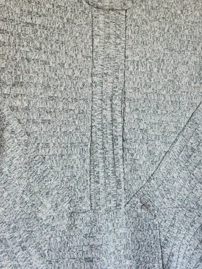 Vestido gris de manga tres cuartos para mujer - miniatura 3