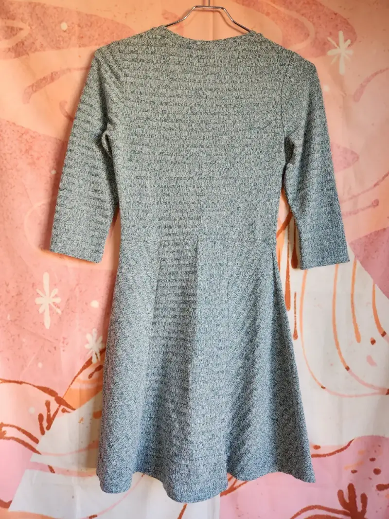 Vestido gris de manga tres cuartos para mujer - 5