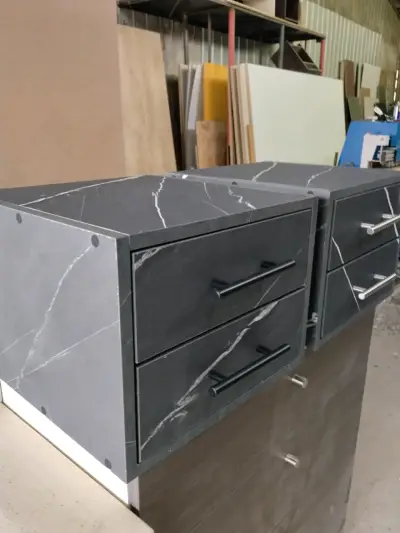Cajoneras de Melamina Negra con Tiradores Modernos - miniatura 3