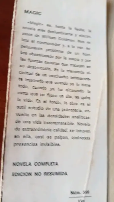 Libro 'Magic' de William Goldman en buen estado - miniatura 2
