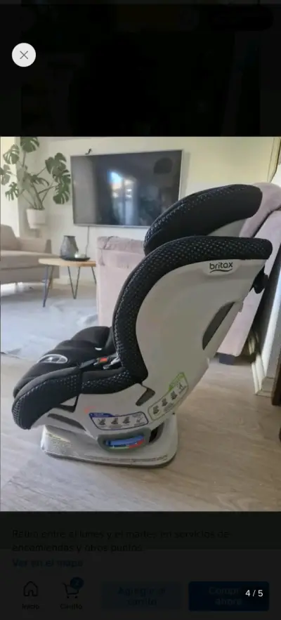 Silla de auto Britax negra para bebé - miniatura 1