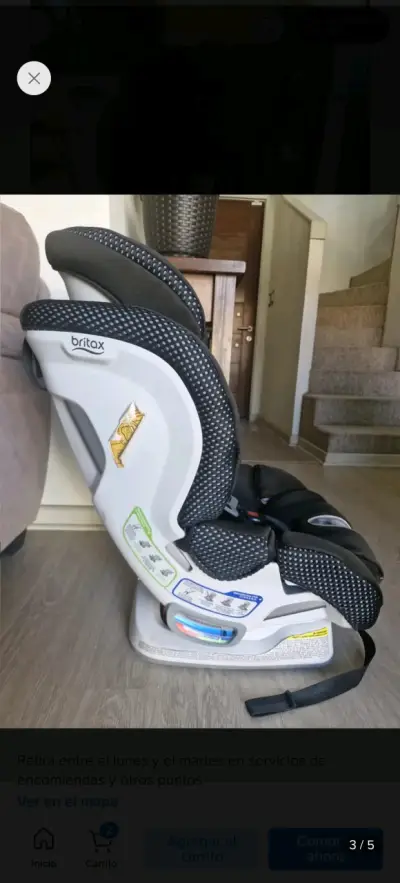Silla de auto Britax negra para bebé - miniatura 2