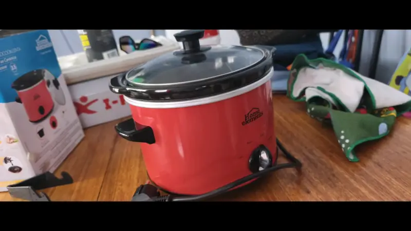 Olla de cocción lenta Home Elements roja - 2