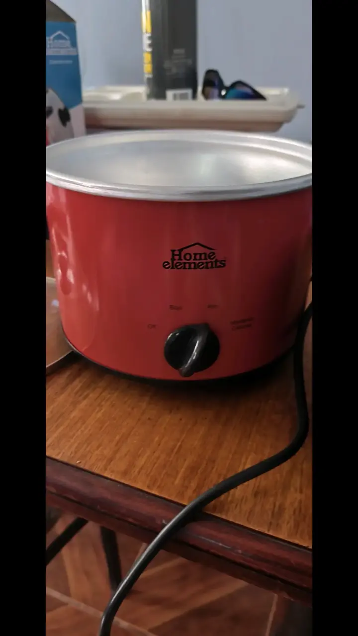 Olla de cocción lenta Home Elements roja - 4