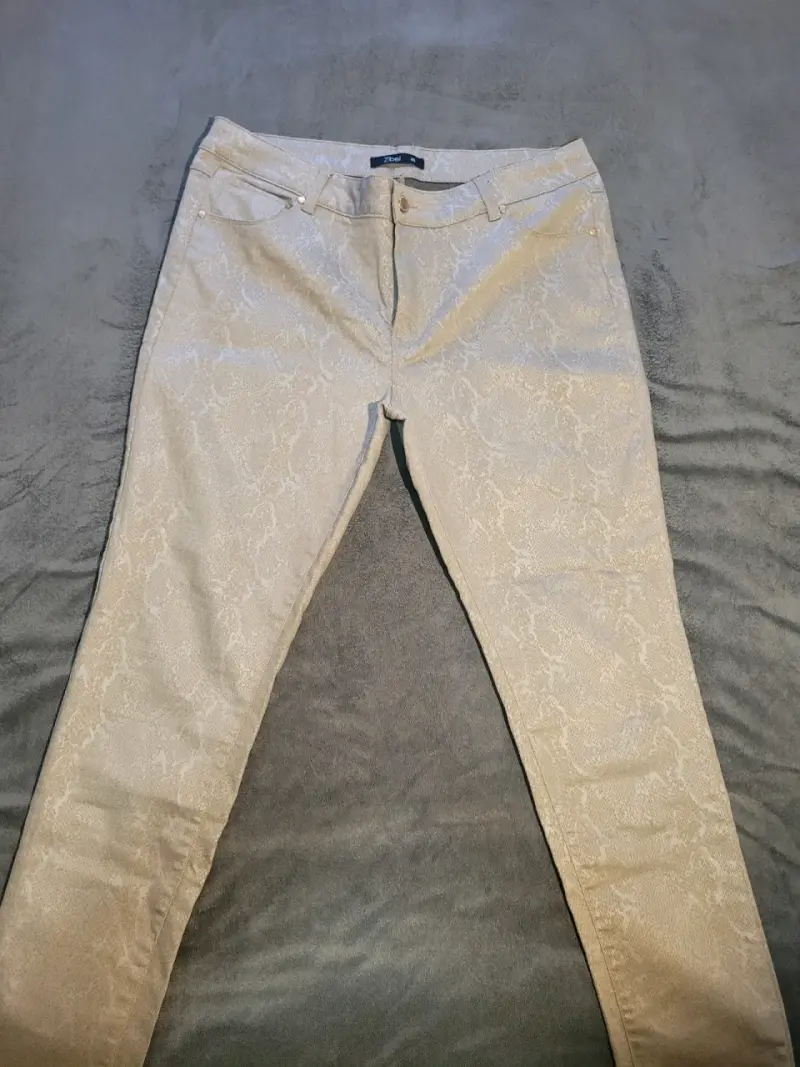 Pantalones beige con diseño de serpiente Zibel - 1