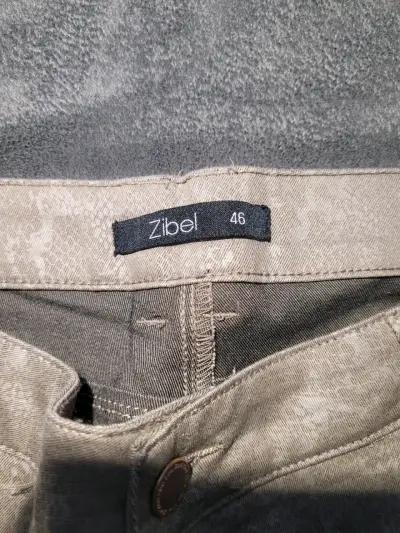 Pantalones beige con diseño de serpiente Zibel - miniatura 2