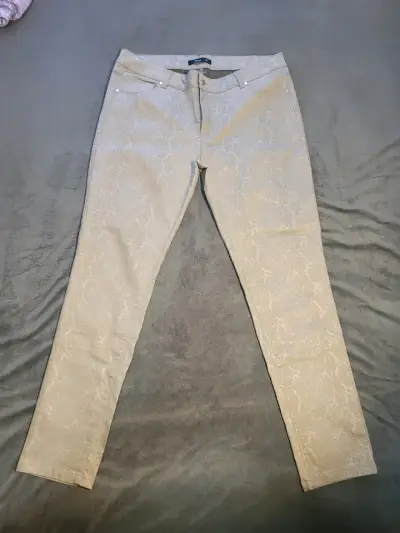 Pantalones beige con diseño de serpiente Zibel - miniatura 4
