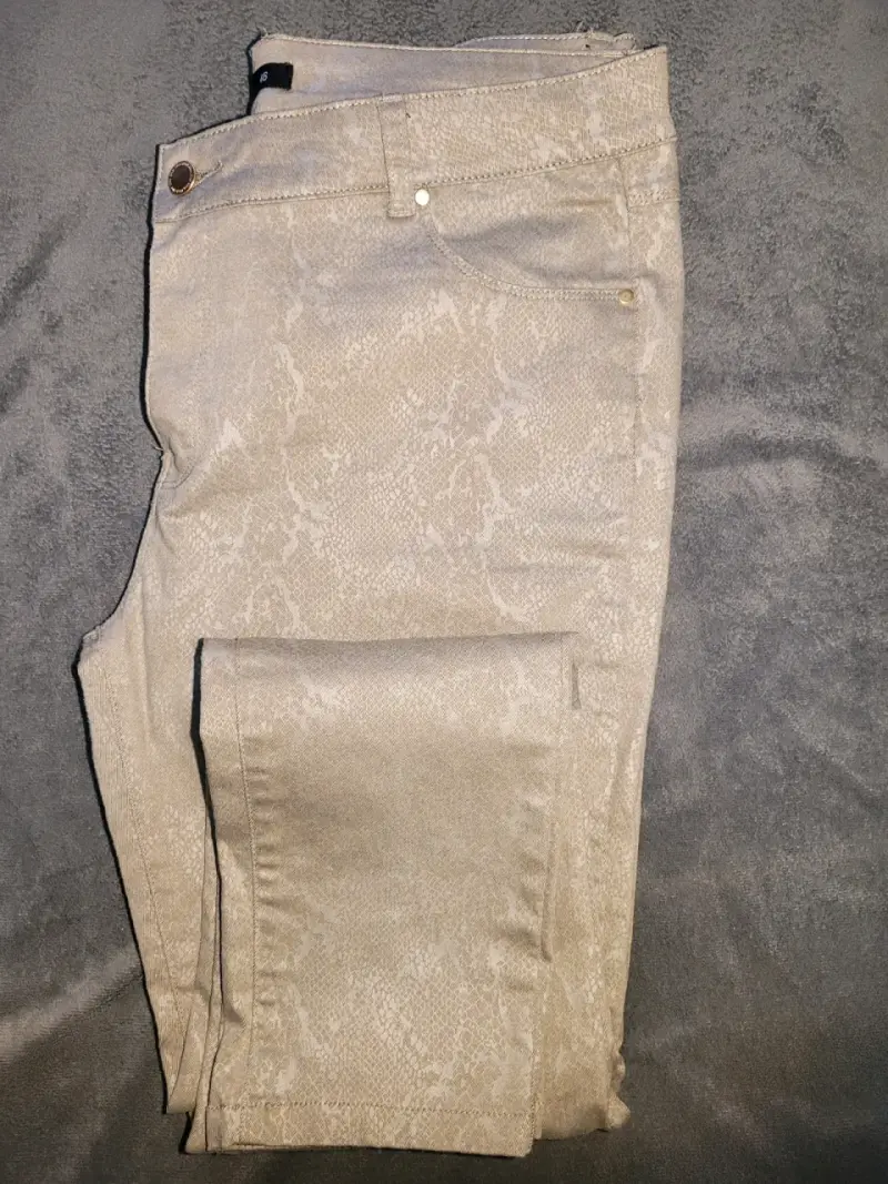 Pantalones beige con diseño de serpiente Zibel - 5