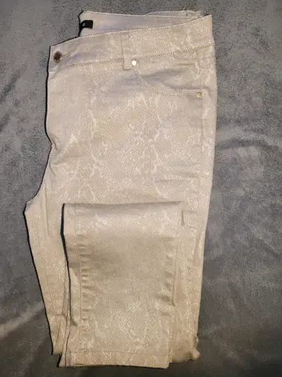 Pantalones beige con diseño de serpiente Zibel - miniatura 5