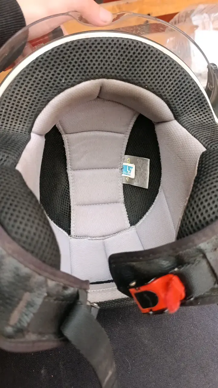 Casco de moto Acerbis blanco con visera - 3