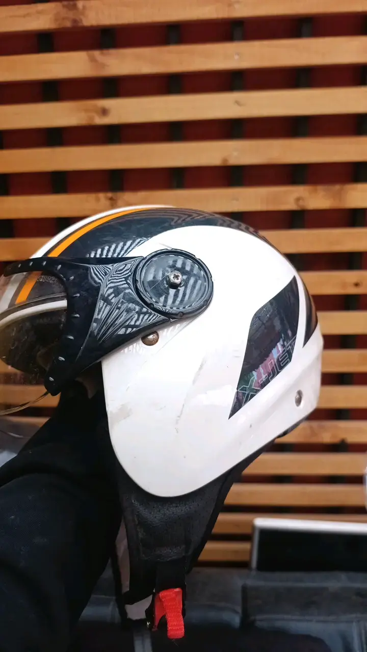 Casco de moto Acerbis blanco con visera - 6