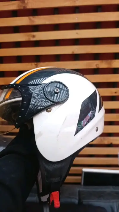 Casco de moto Acerbis blanco con visera - miniatura 6