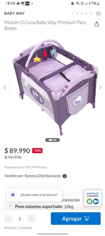 Cuna Corral Baby Way - miniatura 2