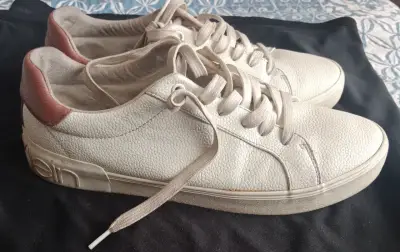 Zapatillas blancas de cuero Calvin Klein - miniatura 4