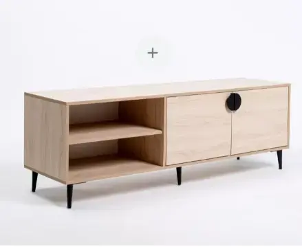 Mueble de TV moderno con puertas y estantes - 4