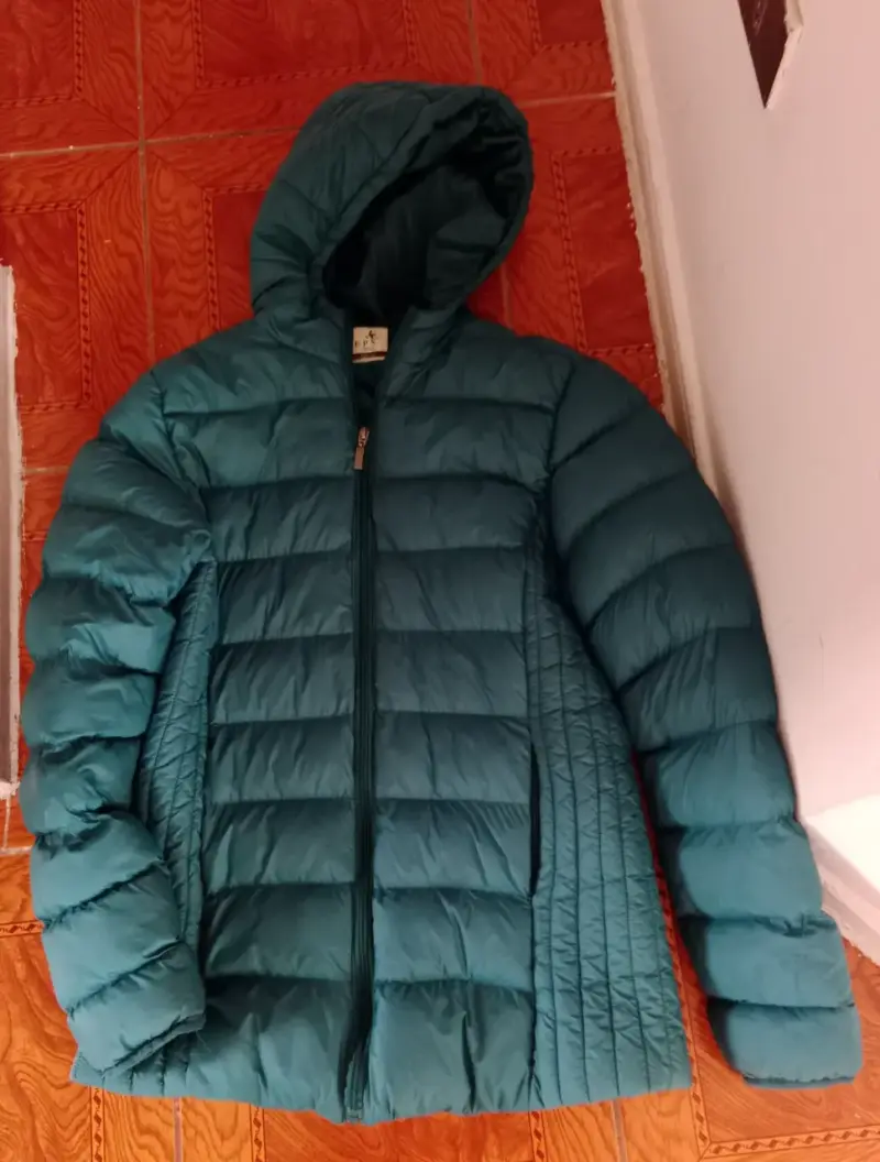 Chaqueta acolchada verde con capucha Geep's - 1