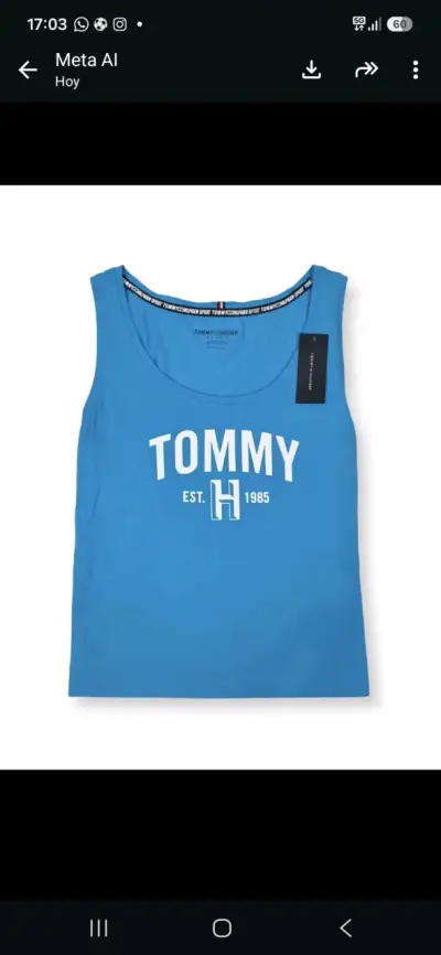Polera sin mangas azul Tommy Hilfiger para hombre - miniatura 1