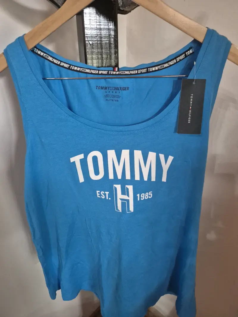 Polera sin mangas azul Tommy Hilfiger para hombre - 3