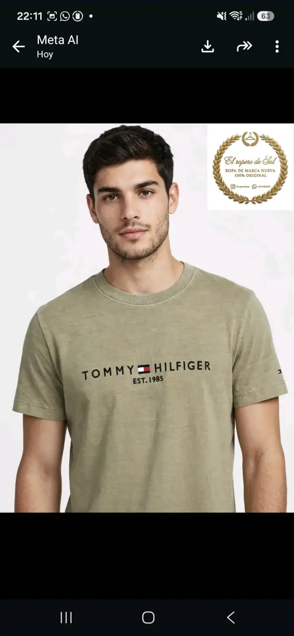 Polera Tommy Hilfiger verde oliva para hombre - 3