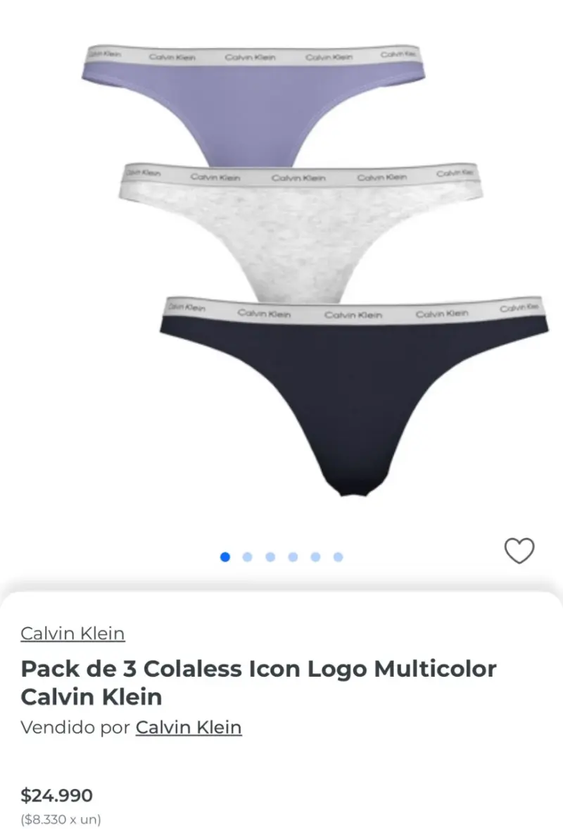 Pack de 3 colaless Calvin Klein multicolor - 1