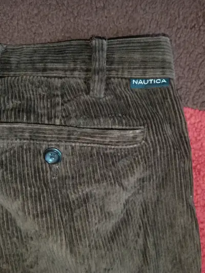 Pantalones de pana marrón Nautica para hombre - miniatura 1