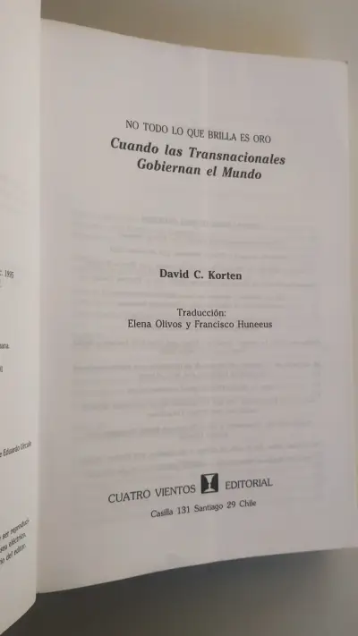 Libro 'Cuando las Transnacionales Gobiernan el Mundo' de David C. Korten - miniatura 2