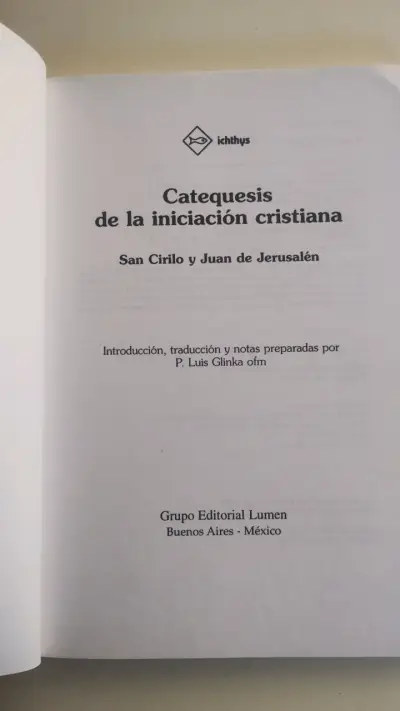 Libro Catequesis De La Iniciación Cristiana de San Cirilo y Juan de Jerusalén - miniatura 2