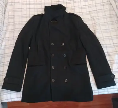 Abrigo negro Zara Man clásico para hombre - miniatura 1
