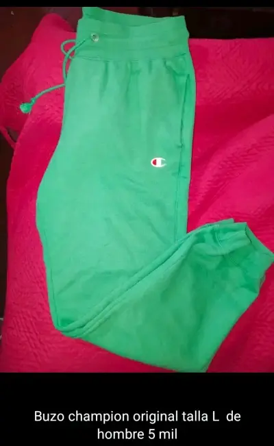 Buzo Champion verde para hombre talla L - miniatura 1