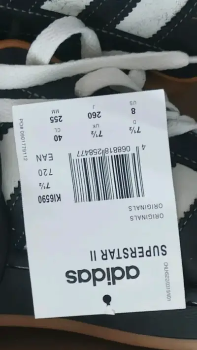 Zapatillas Adidas Superstar II negras y blancas - miniatura 4
