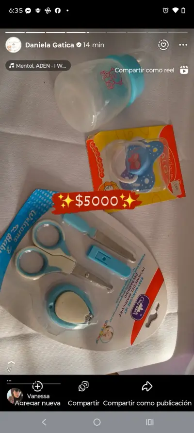 Set de cuidado para bebé con biberón y chupete - miniatura 1