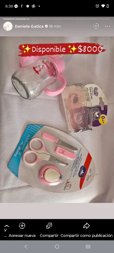 Set de cuidado para bebé con biberón y chupete - miniatura 5