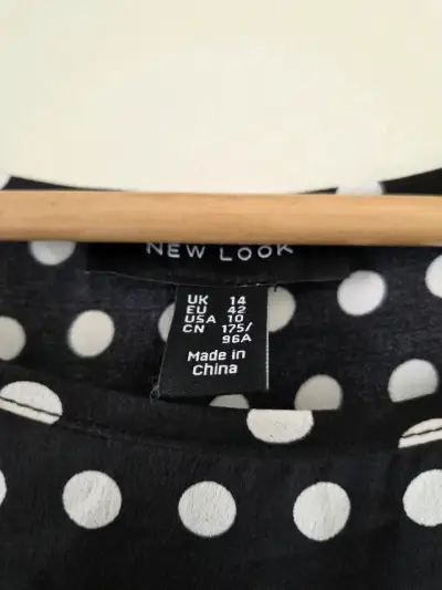 Vestido de lunares negro New Look - miniatura 3