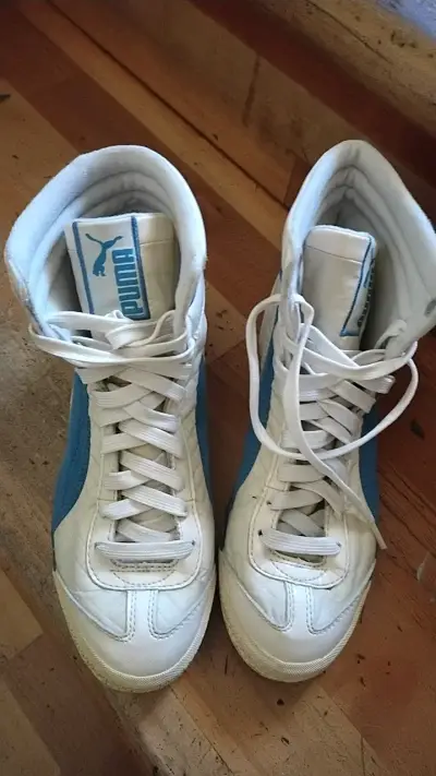 Zapatillas deportivas Puma blancas y azules - miniatura 3